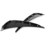 Universal Car Shark Vent Side Grille Air Flow Fender Decoration – Gloss Black / Carbon Texture ABS Trim-2PCS
