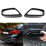 Black Stainless Steel Exhaust Tip Covers – For BMW 5 Series G30/G31 (2018–2021) Rear Muffler Trim Set – 2PCS