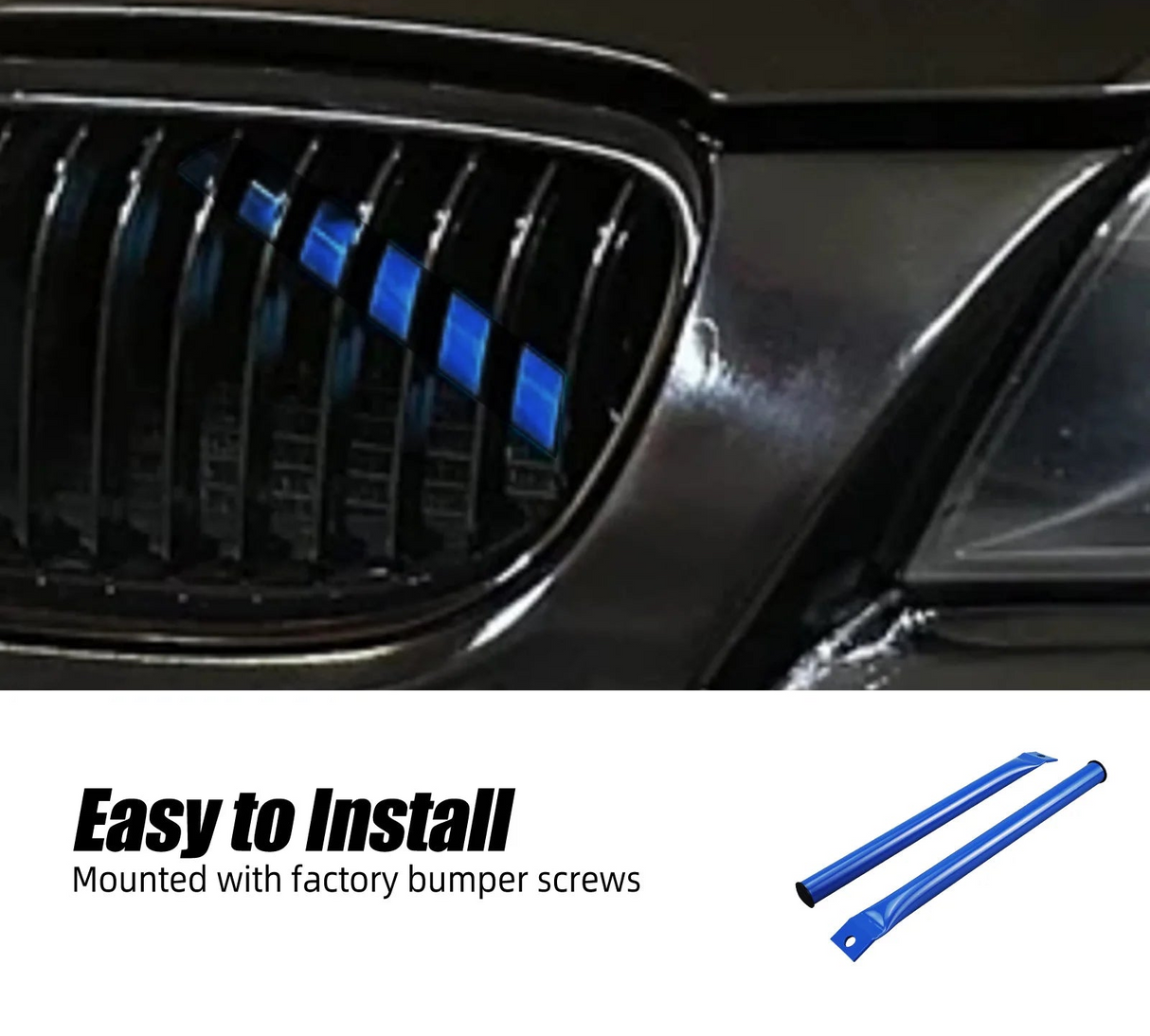Front Kidney Grille V-Brace Bars for BMW E90 E91 E92 E93 (2006-2013) – Steel Upgrade