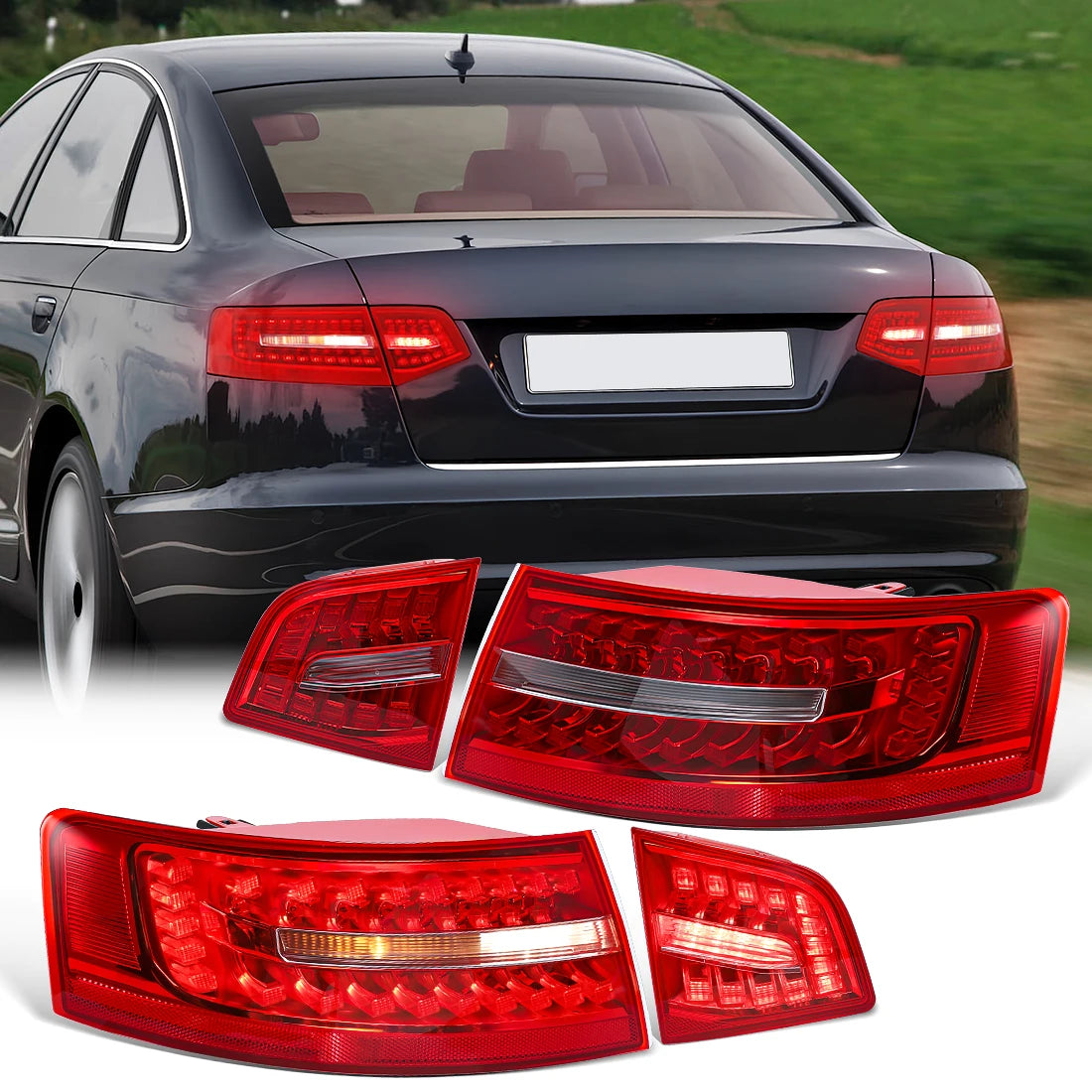 Audi A6 C6 LED Tail Light Assembly 2009–2011 | Brake, Reverse & Sequential Turn Signal (Left or Right)