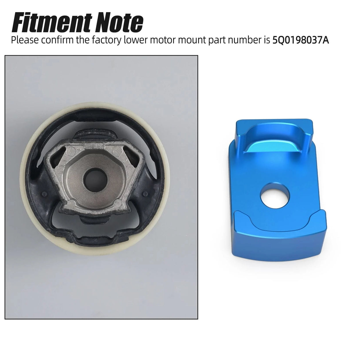 Billet Aluminum Lower Engine Mount Insert – VW Golf MK5/MK6, Tiguan 5N, Audi A3 8P, Octavia 1Z