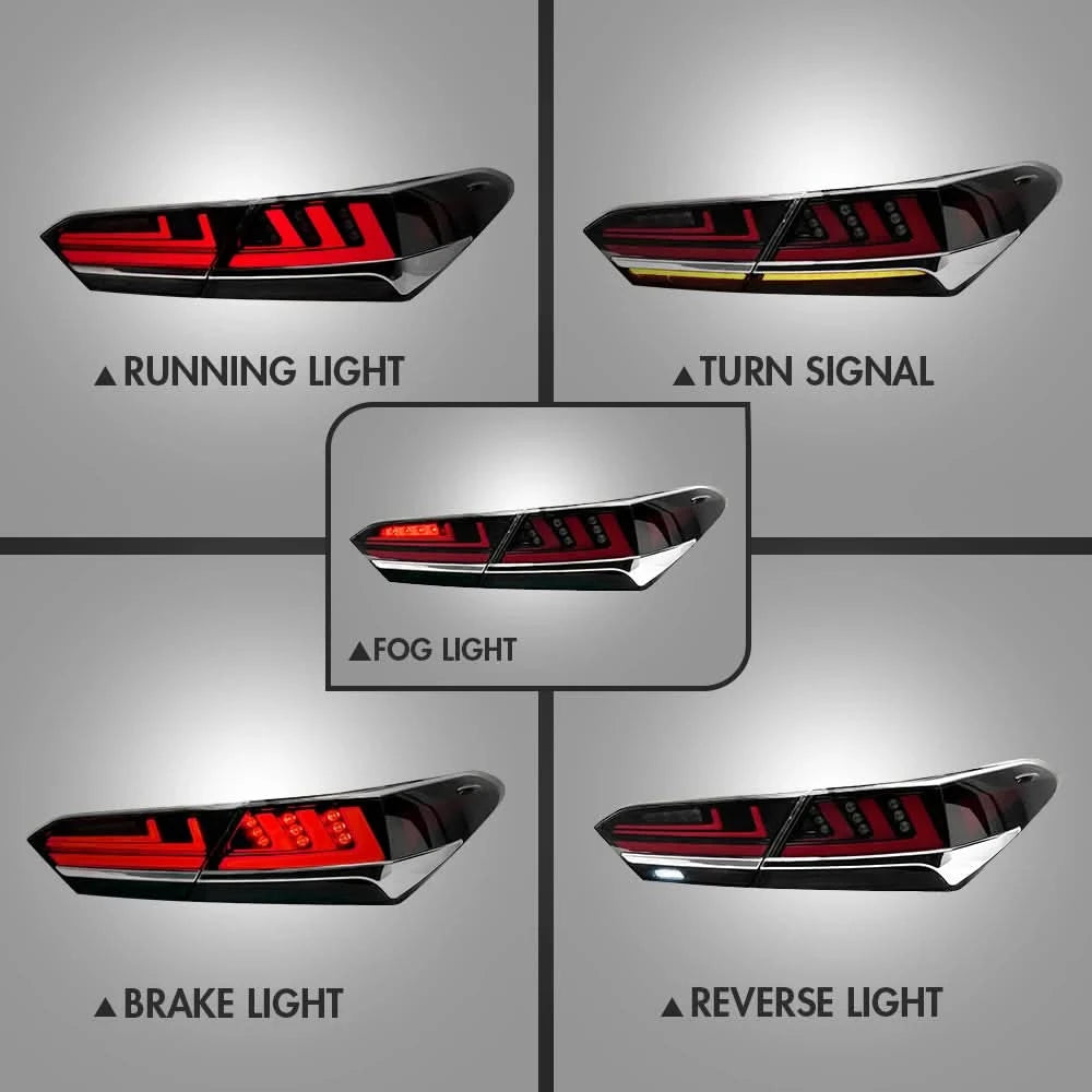 Toyota Camry LED Tail Light Assembly – Running, Brake & Rear Fog Lights (2018–2023)