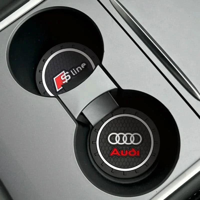 Audi Interior Cup Holder Anti-Slip Coasters – Silicone Mat Set (A & Q Series)