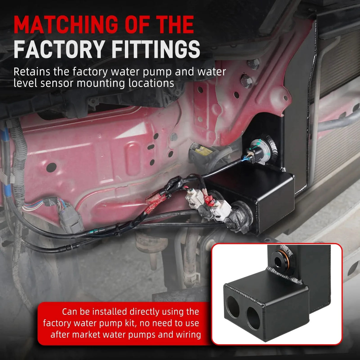 Aluminum Washer Fluid Reservoir Relocation Kit – Toyota 4Runner (2014–2024)