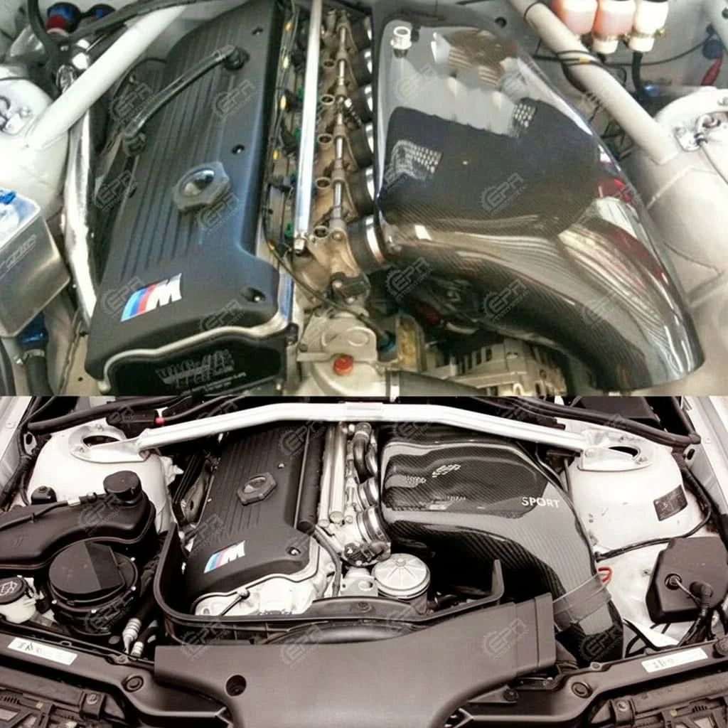 BMW E46 M3 Carbon Fiber Cool Air Intake Box & Vent Duct (2000–2006)