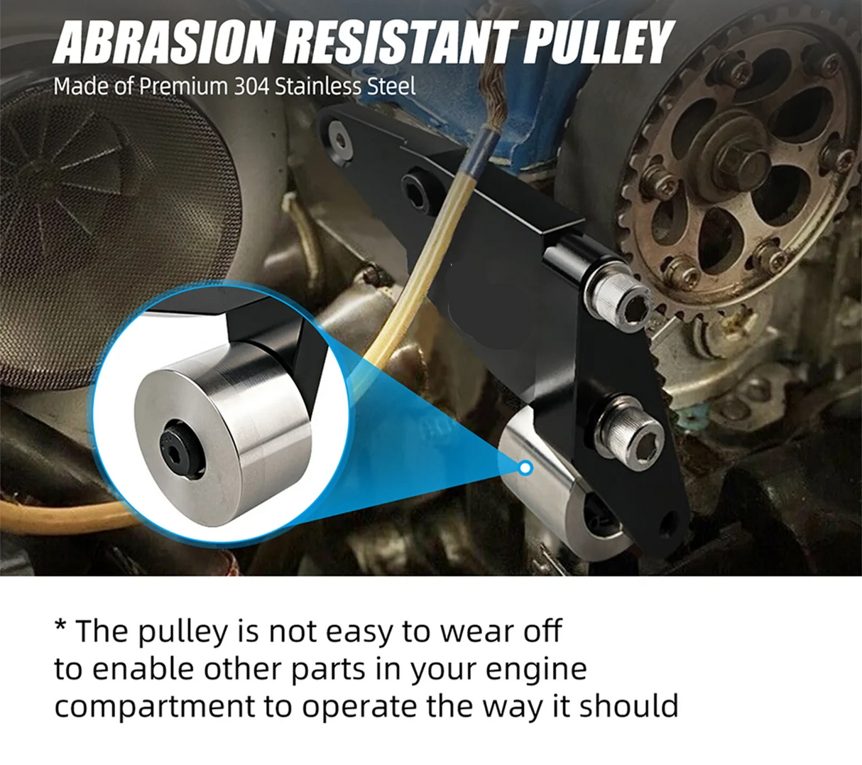 Manual Timing Belt Tensioner – B-Series DOHC VTEC Engines | CNC Aluminum, Stainless Pulley