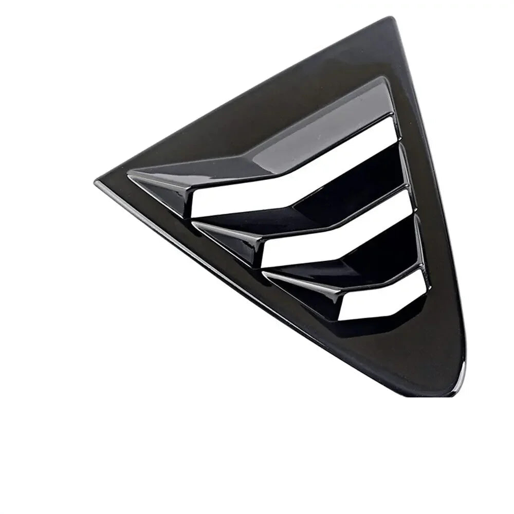 Rear Side Window Louver Cover Set for Toyota Corolla Sedan 2019–2023 – Gloss Black / Carbon Look Vent Trim