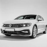 Gloss Black Front Headlight Eyelid Eyebrow Covers for Passat B8 / B8.5 TDI TSI R-Line 2016–2023 – ABS Trim Spoiler Kit