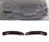 Smoked Front Fog Light Covers for Ford Mustang 2018–2023 | Gloss Black Fog Lamp Trim Upgrade