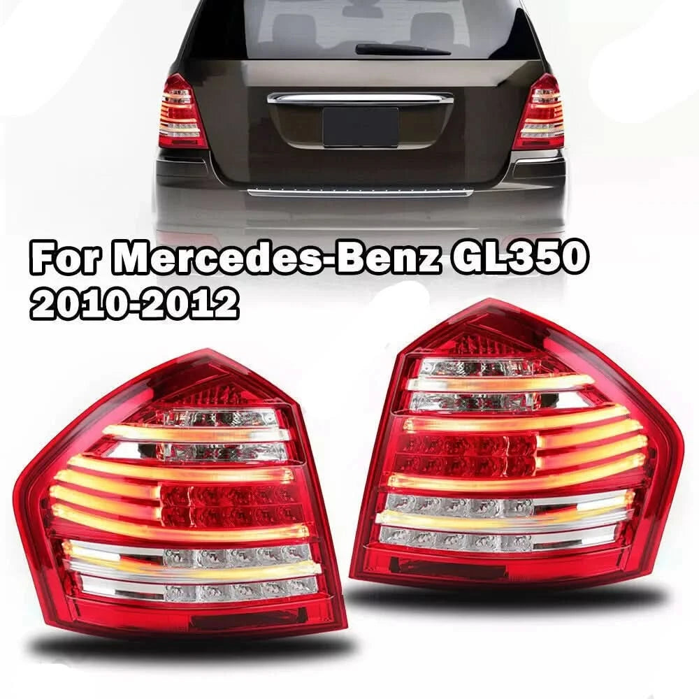LED Tail Lights for Mercedes GL-Class X164 (2009–2012) – Sequential Turn Signals with Start-Up Animation