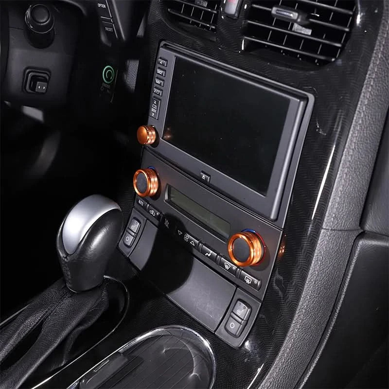 Corvette C6 Aluminum Climate Control Knob Rings – Interior Trim Upgrade (2007–2013, 3-Piece Set)