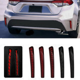 LED Rear Bumper Reflector Lights with Sequential Turn Signal for Toyota Corolla Altis L/LE/XLE 2020-2021