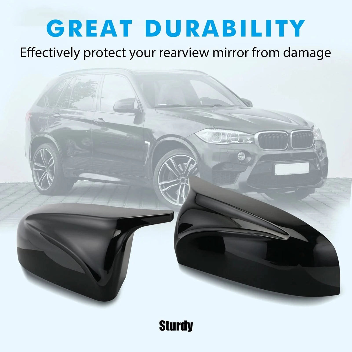 M-Style Gloss Black Mirror Covers – BMW X5 E70 & X6 E71 (2008–2012)