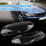 Headlight Lens Replacement for BMW E46 Coupe/Convertible (2003–2006 LCI) – Clear Polycarbonate