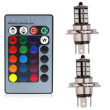 RGB LED Fog Light Bulbs – Multi-Color 5050 Chip Upgrade (H11 / H8 / H9 / H7 / 9005 / 9006 & More)