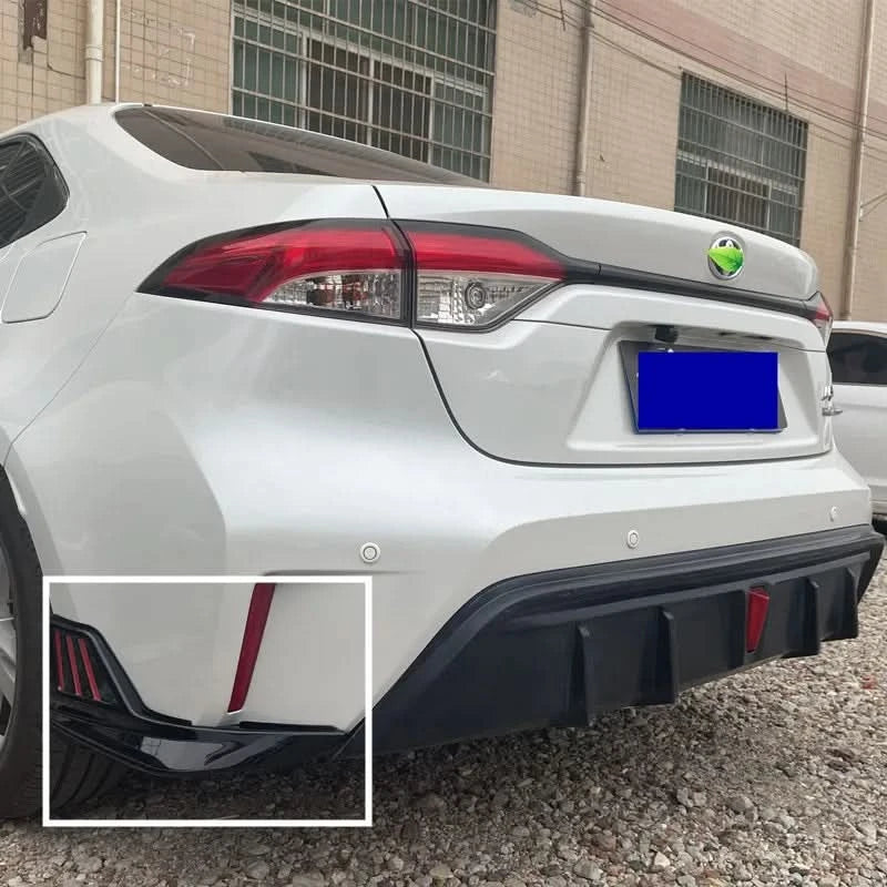 Toyota Corolla 2019–2025 Rear Bumper Side Diffusers | ABS Sport Exterior Upgrade