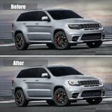 LED Headlight Assembly for Jeep Grand Cherokee WK2 (2014–2021) – Chrome Housing, Dynamic Turn Signals & Start-Up Animation