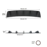 Universal 5-Fin Rear Bumper Diffuser – Shark Style Lower Lip Splitter (ABS)