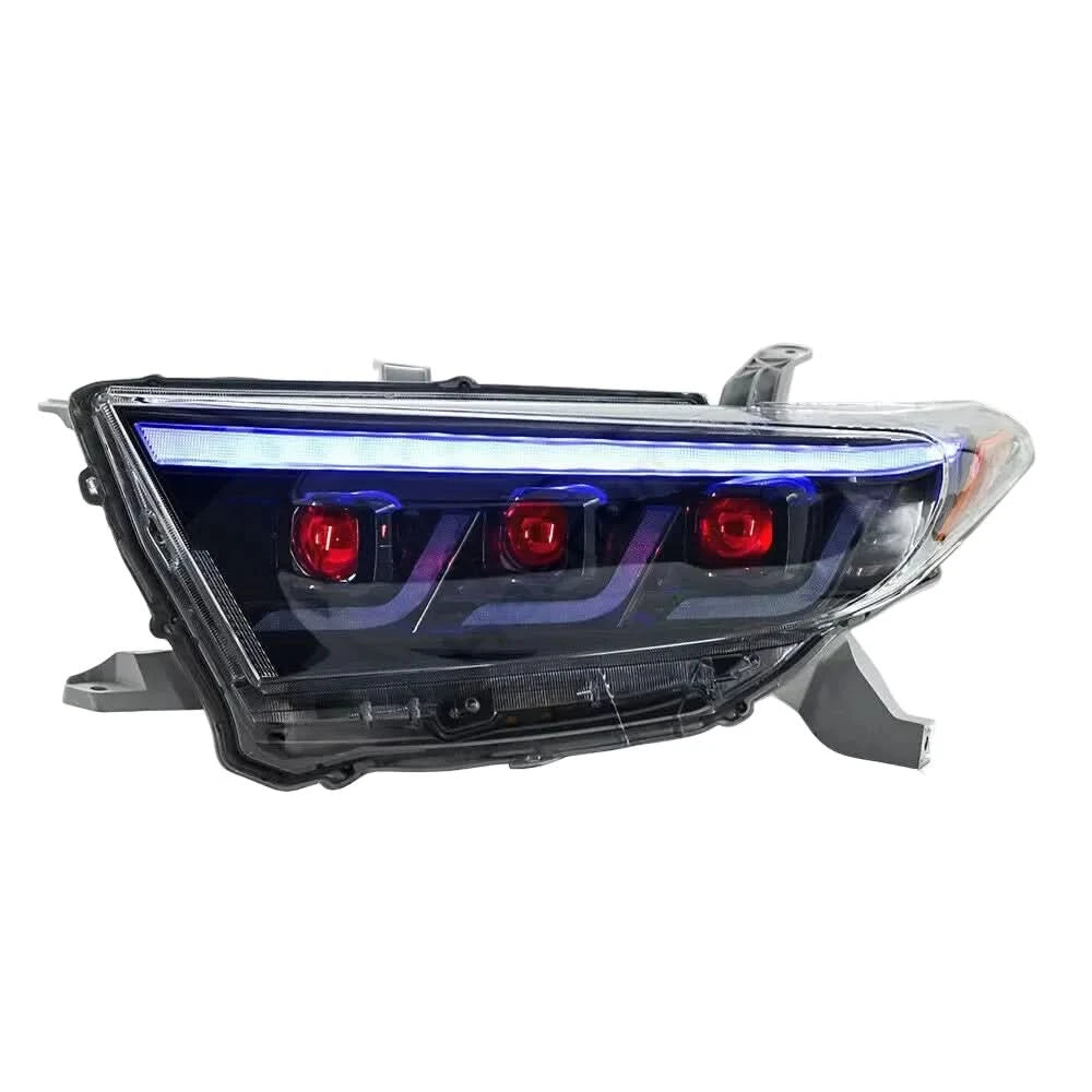 LED Headlight Assembly with Sequential Turn Signals & DRL – Toyota Highlander (2011–2014)