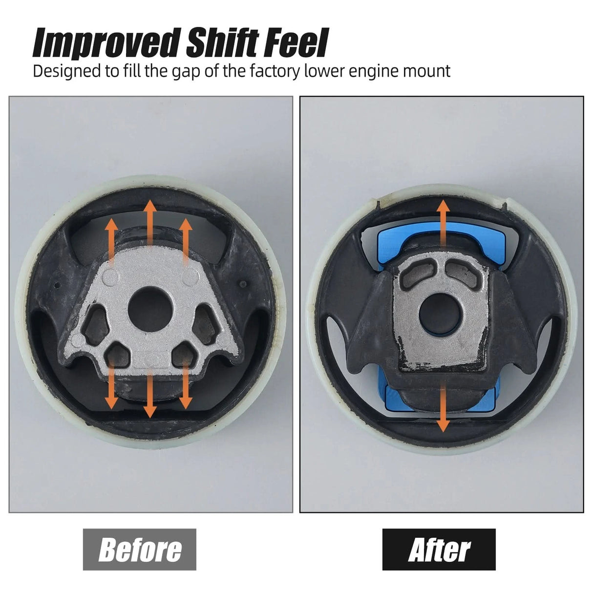 Billet Aluminum Lower Engine Mount Insert – VW Golf MK5/MK6, Tiguan 5N, Audi A3 8P, Octavia 1Z