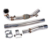 VW Golf MK7 / MK7.5 R, Audi A3 / S3 / TT / TTS Quattro 2.0 TFSI 3.5" SS304 Stainless Steel Downpipe with Flex Pipe (MQB Platform 2014+)