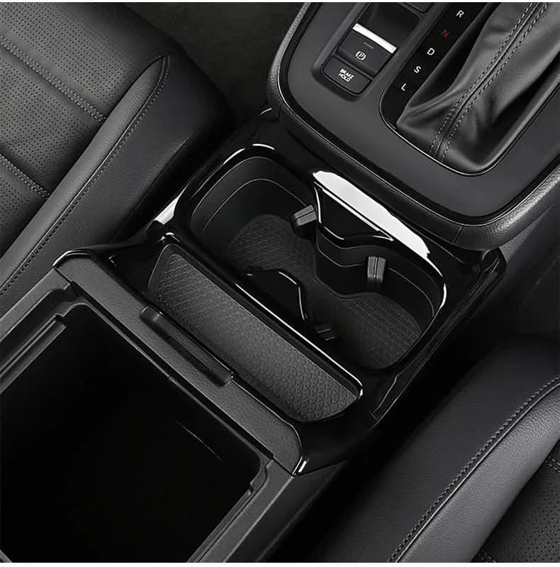 Honda CR-V 6th Gen Center Console Cup Holder Trim – Carbon-Style ABS Cover (2023–2025 Hybrid)
