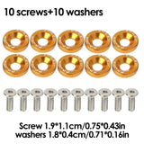 Universal M6 Aluminum Fender Washer & Bolt Kit – Concave Fasteners (20-Piece or 40-Piece Set)
