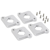 VW / Audi 1.8T 20V to 2.0 TFSI / R8 Coilpack Adapter Plate Set Billet Aluminum (Frosted Silver) for A3 / S3 / A4 / A6 / TT MK1 / Golf MK4 / GTI / Jetta / Beetle / Passat 1996 - 2011