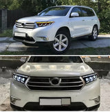LED Headlight Assembly with Sequential Turn Signals & DRL – Toyota Highlander (2011–2014)
