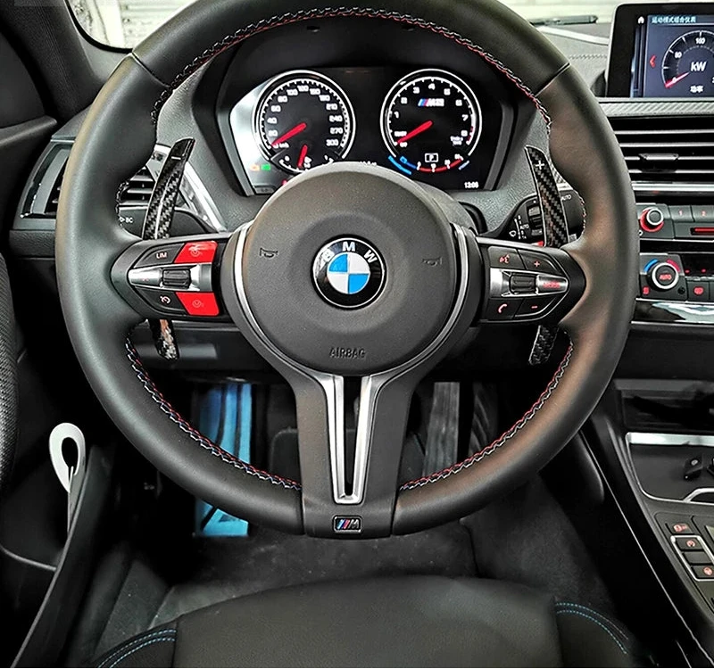 BMW F-Series Dry Carbon Fiber Shift Paddle Extensions – Steering Wheel Upgrade (Pair)