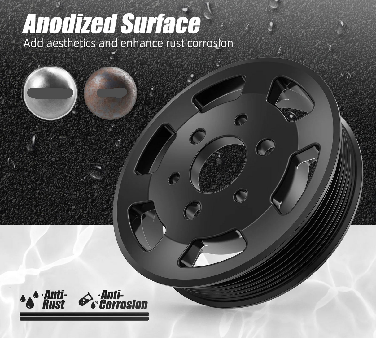 Billet Aluminum Power Steering Pulley Upgrade for BMW N55 (E82 / E88 / E90 / E91 / E92 / E93 / X1 E84)