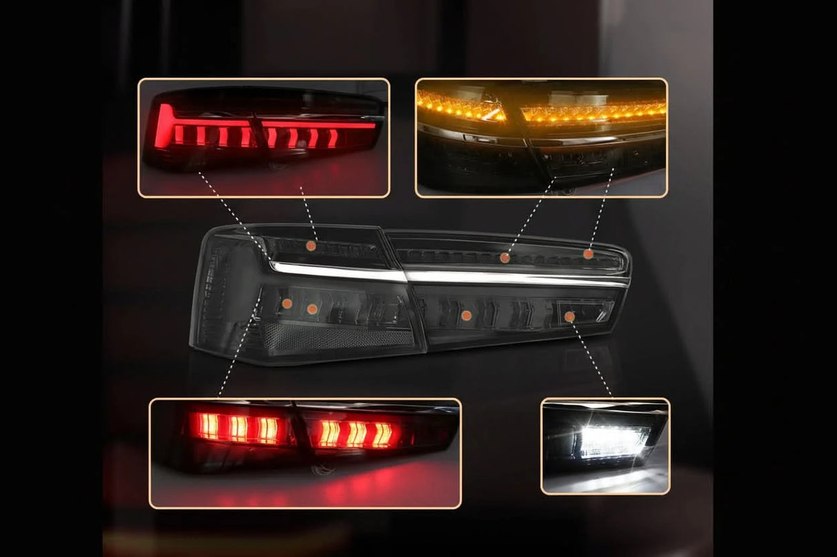 Audi A6 C7 LED Tail Lights – Rear Brake, Reverse, Parking & Turn Signal Assembly (2012–2015)