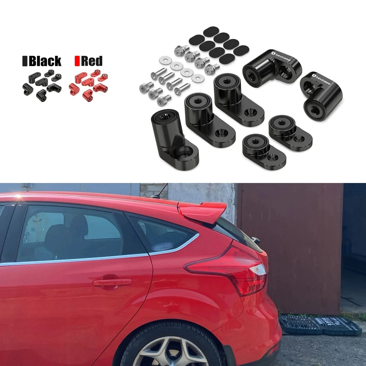 Billet Rear Wing Spoiler Riser Kit – Ford Focus MK3 ST / RS (2013–2018)