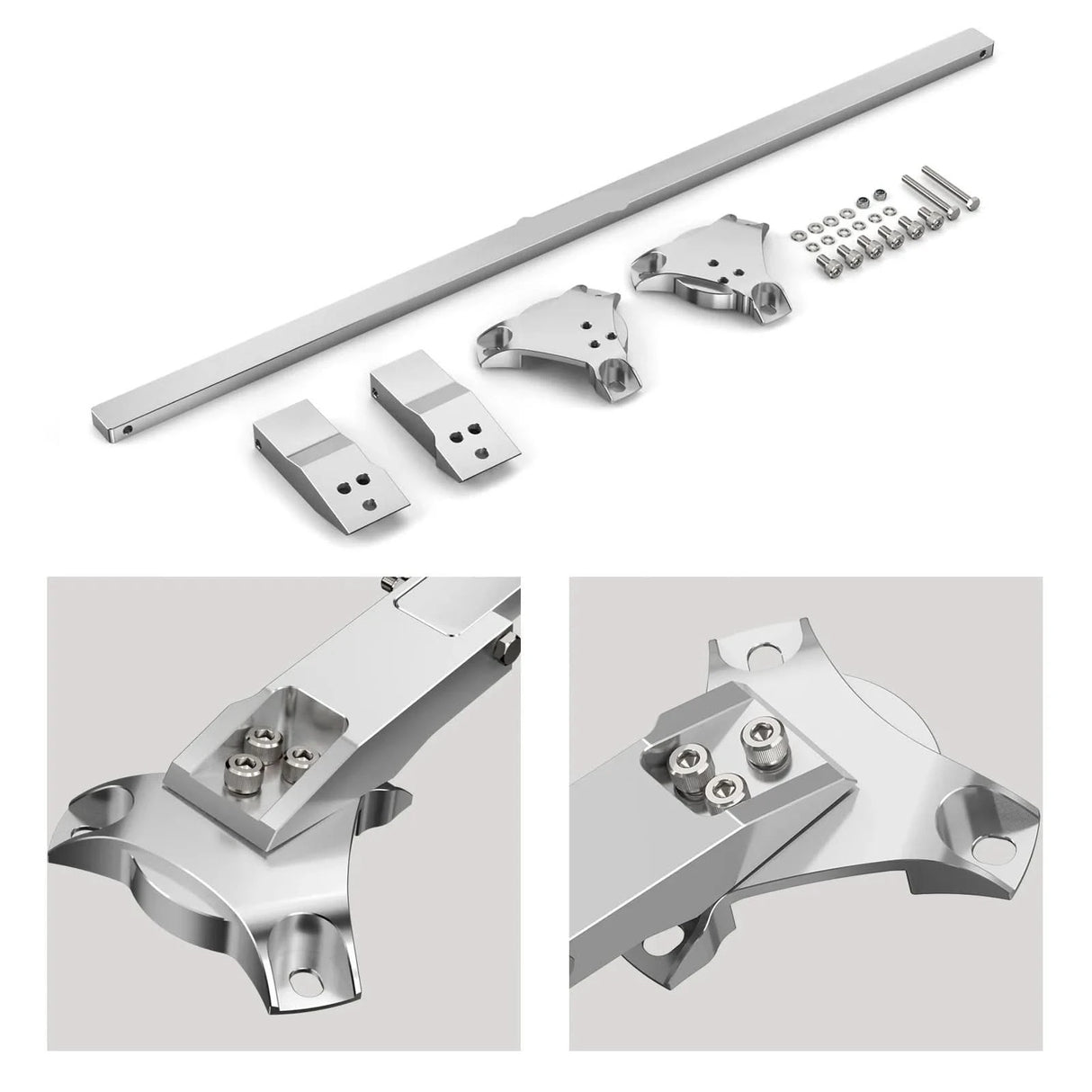 Aluminum Front Strut Tower Brace – BMW E46 323i / 325i / 328i / 330i (2002–2006)