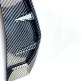 Universal Car Shark Vent Side Grille Air Flow Fender Decoration – Gloss Black / Carbon Texture ABS Trim-2PCS
