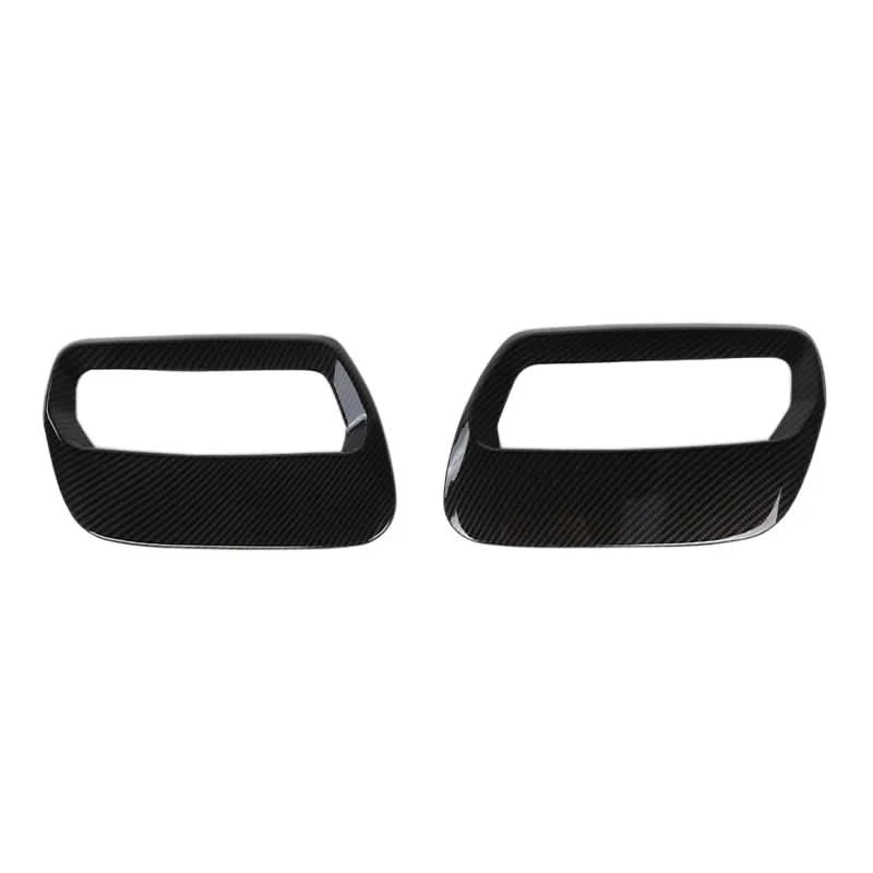 Hood Engine Vent Cover Trim – Fits Ford Mustang 2018–2023 | Carbon Fiber Style or Red Air Outlet Decoration Set (2PCS)