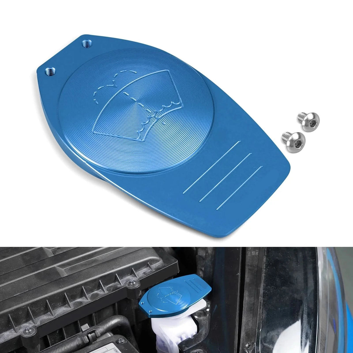 Billet Aluminum Windshield Washer Reservoir Cap – MQB Platform (Golf 7/7.5, A3/S3/RS3, TT, Tiguan)