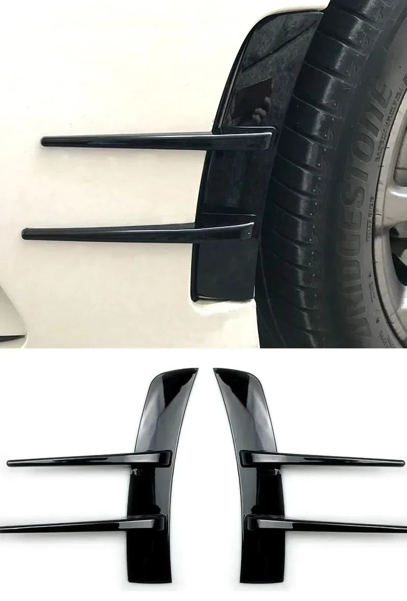 Front Bumper Vent Splitter Stickers – Universal 23cm Exterior Trim for Benz A-Class W177 (2-Piece Set)