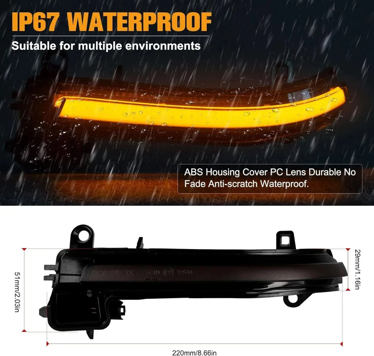 Dynamic LED Sequential Mirror Turn Signal Lights – BMW 1 / 2 / 3 / 4 Series & X1