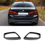 Black Stainless Steel Exhaust Tip Covers – For BMW 5 Series G30/G31 (2018–2021) Rear Muffler Trim Set – 2PCS