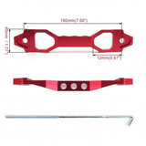 Billet Aluminum Battery Tie Down Bracket – 140mm / 190mm Performance Battery Hold-Down Mount (Red / Black / Blue)