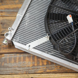 Fan mounting brackets for 16" SPAL fans.