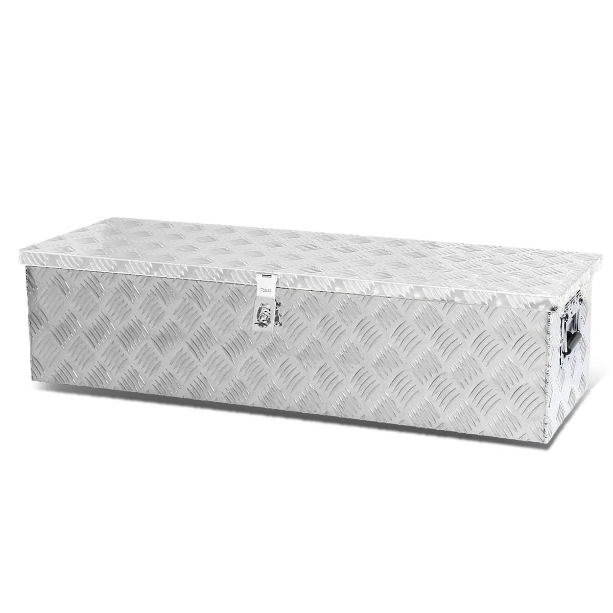 Universal Truck Trailer Tool Box with Lock Aluminum 50x13x10