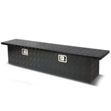 63" Black Aluminum Crossover Truck Tool Box with Lock