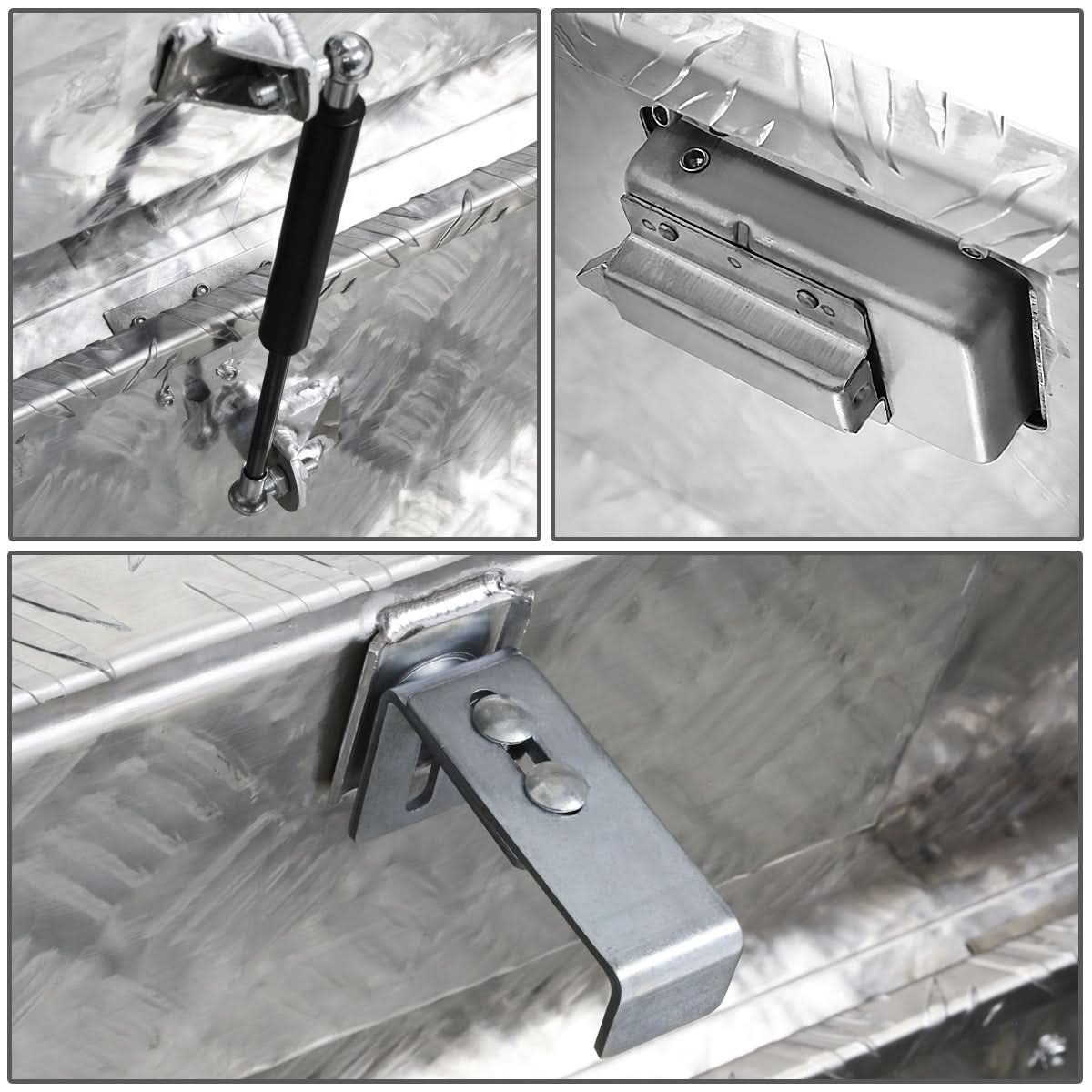 69" Aluminum Crossover Truck Tool Box with Lock and Key - Silver