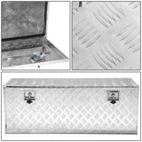 Universal Truck Trailer Tool Box w/ Lock 47" x 18" x 18" Aluminum