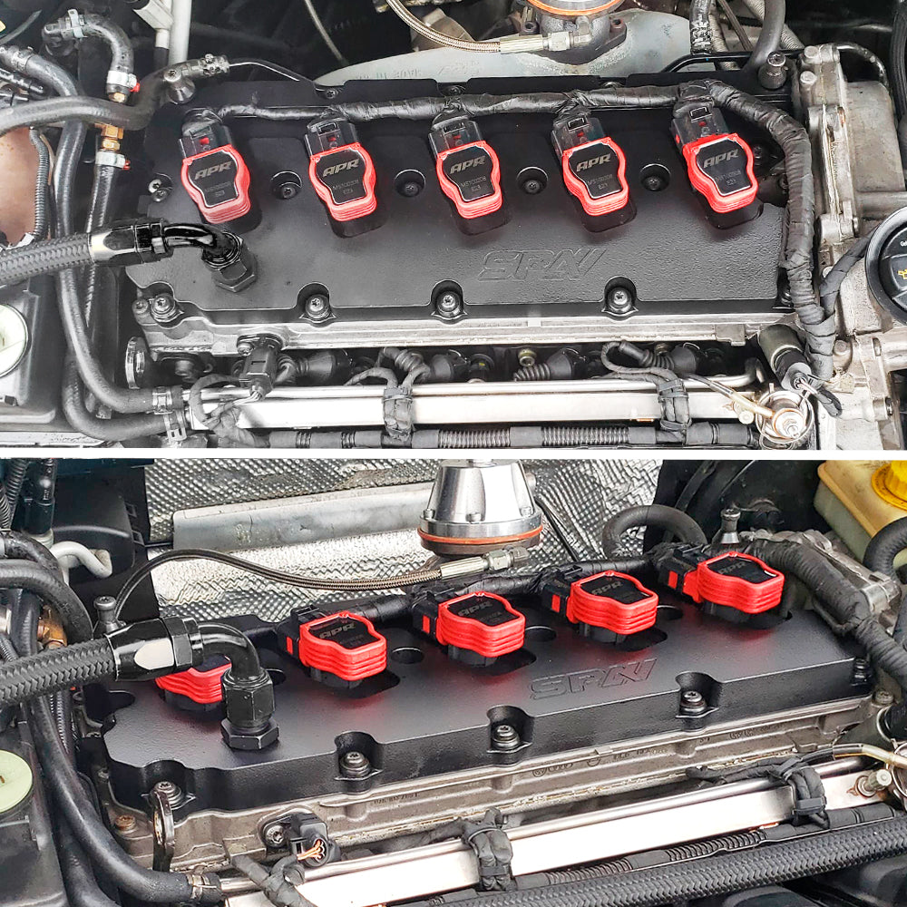Turbo manifold, cast aluminum valve cover & intake manifold for VW Jetta/Golf MK4 2.5L 5-cyl 20V 07K.