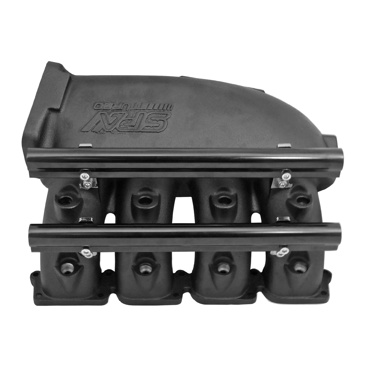 Cast Aluminum Intake Manifold for transverse VW/AUDI 1.8T with 8 injectors Fuel Rail Kit (left side OEM throttle) -  Black - PRE SALE