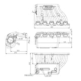 Turbo manifold, cast aluminum valve cover & intake manifold for VW Jetta/Golf MK4 2.5L 5-cyl 20V 07K.