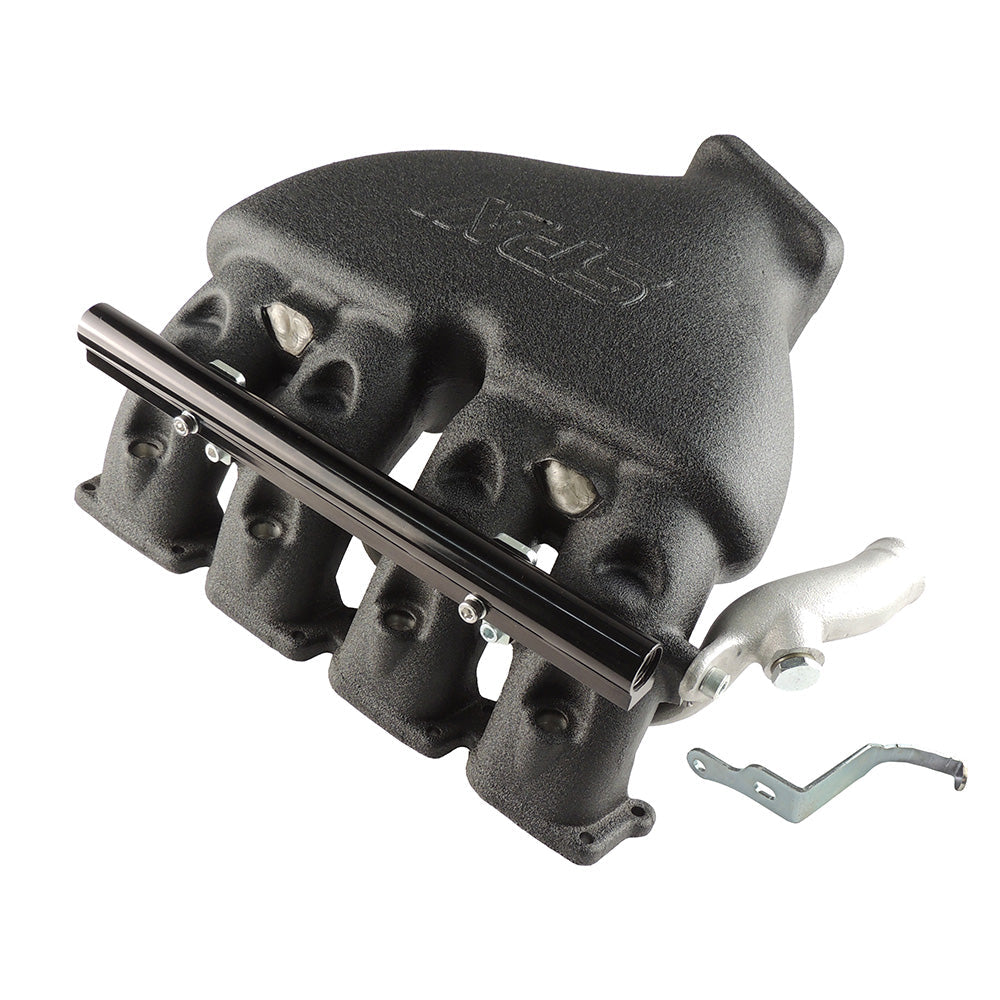 Cast Aluminum Intake Manifold for longitudinal VW/AUDI 1.8T with 4 injectors Fuel Rail Kit (without throttle bolt holes) Black